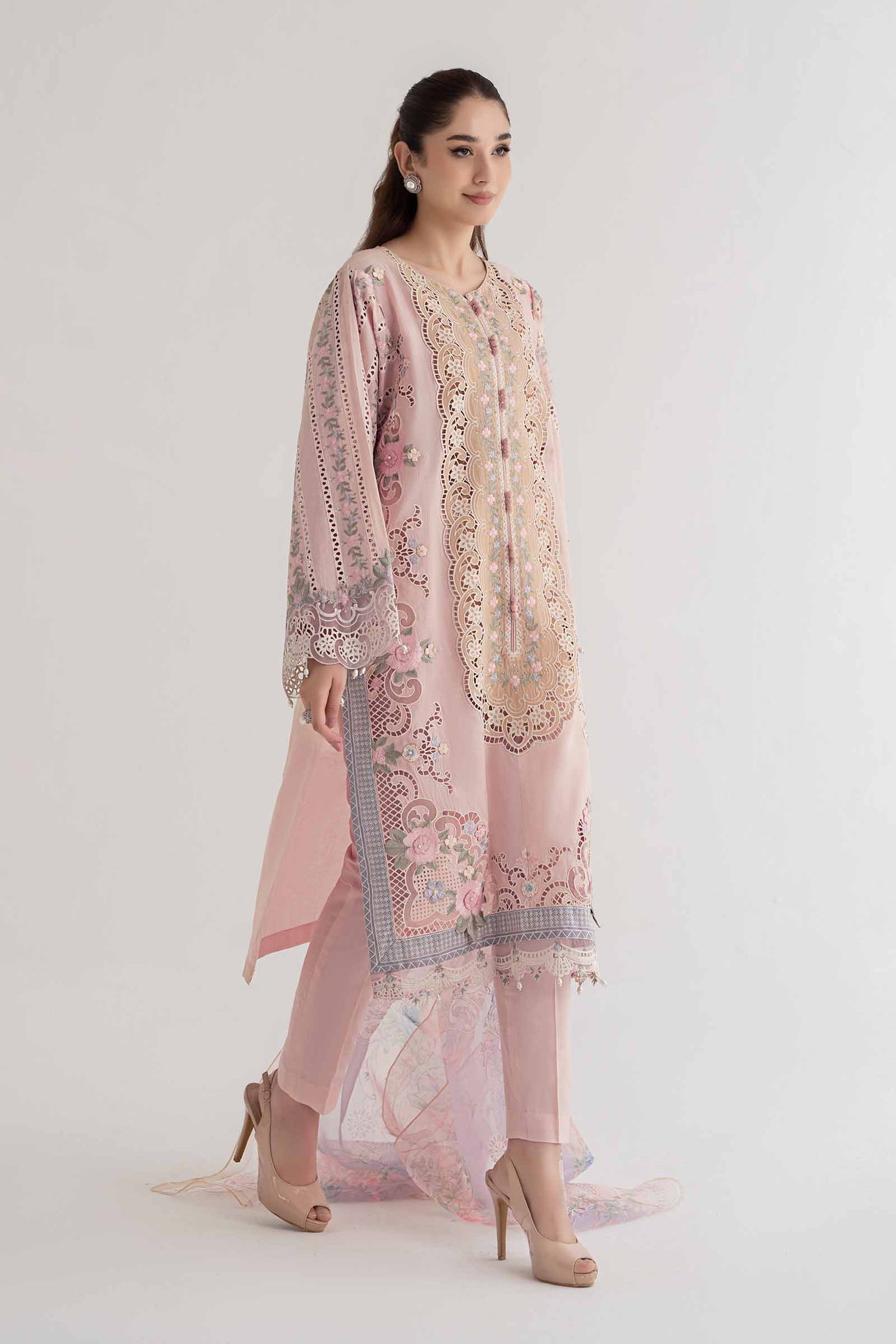 3 Piece Embroidered Lawn Suit | DS-2406-A