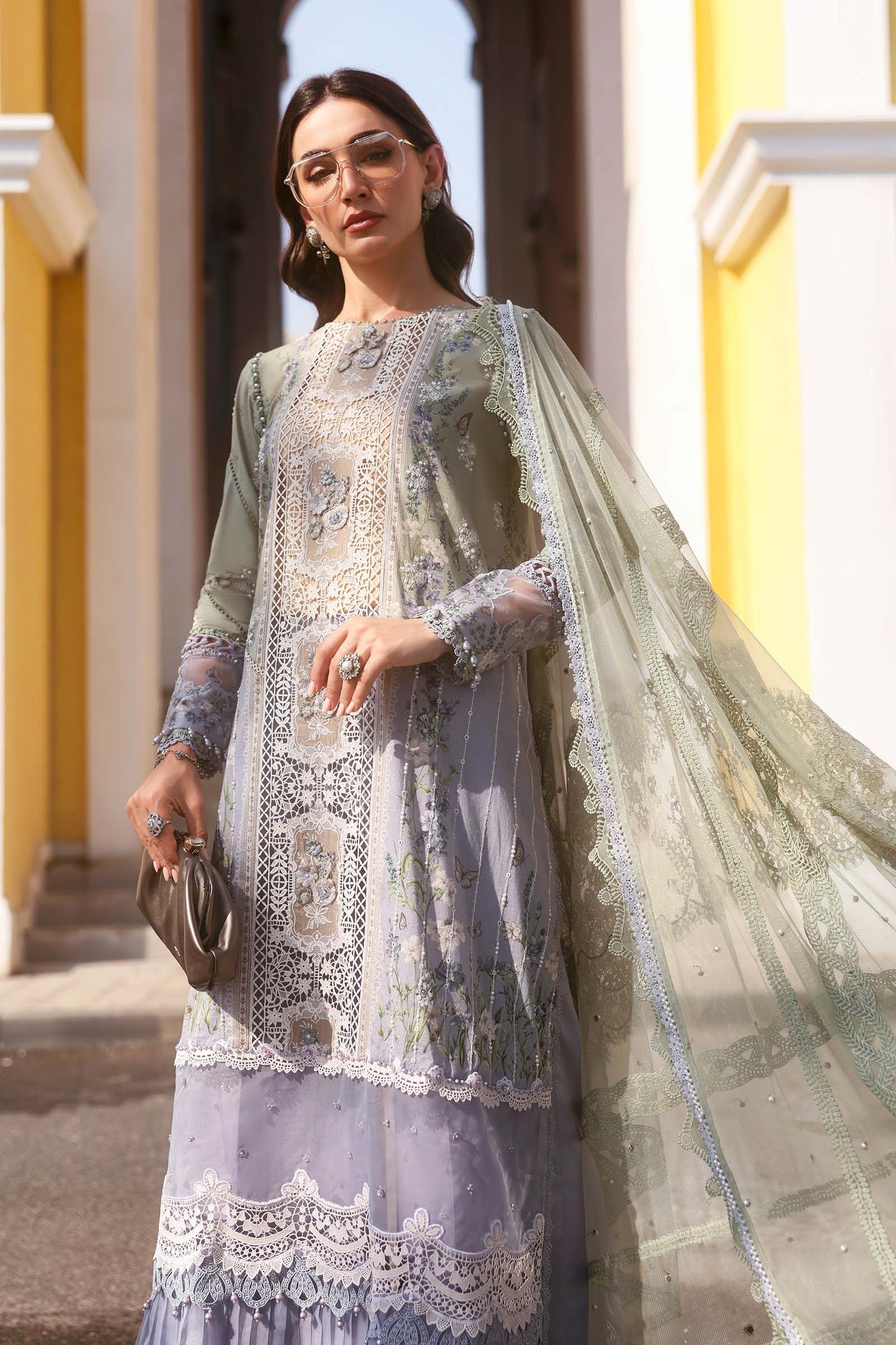 3 Piece Unstitched Embroidered Lawn Suit