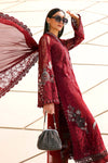 3 Piece Unstitched Embroidered Net Suit