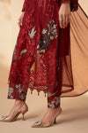 3 Piece Embroidered Net Suit