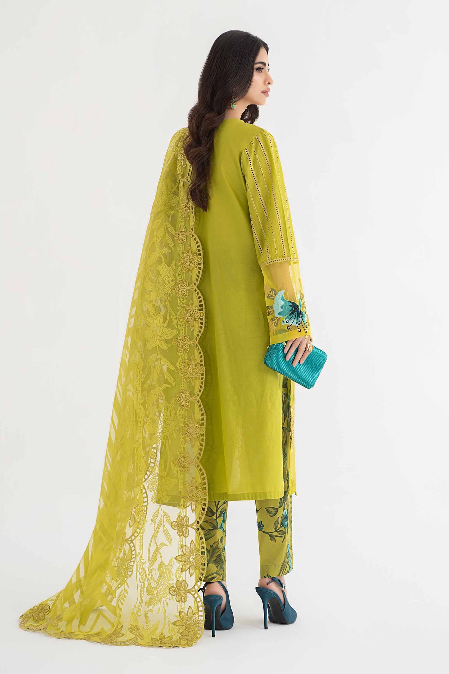 3 Piece Embroidered Lawn Suit | DS-2408-A