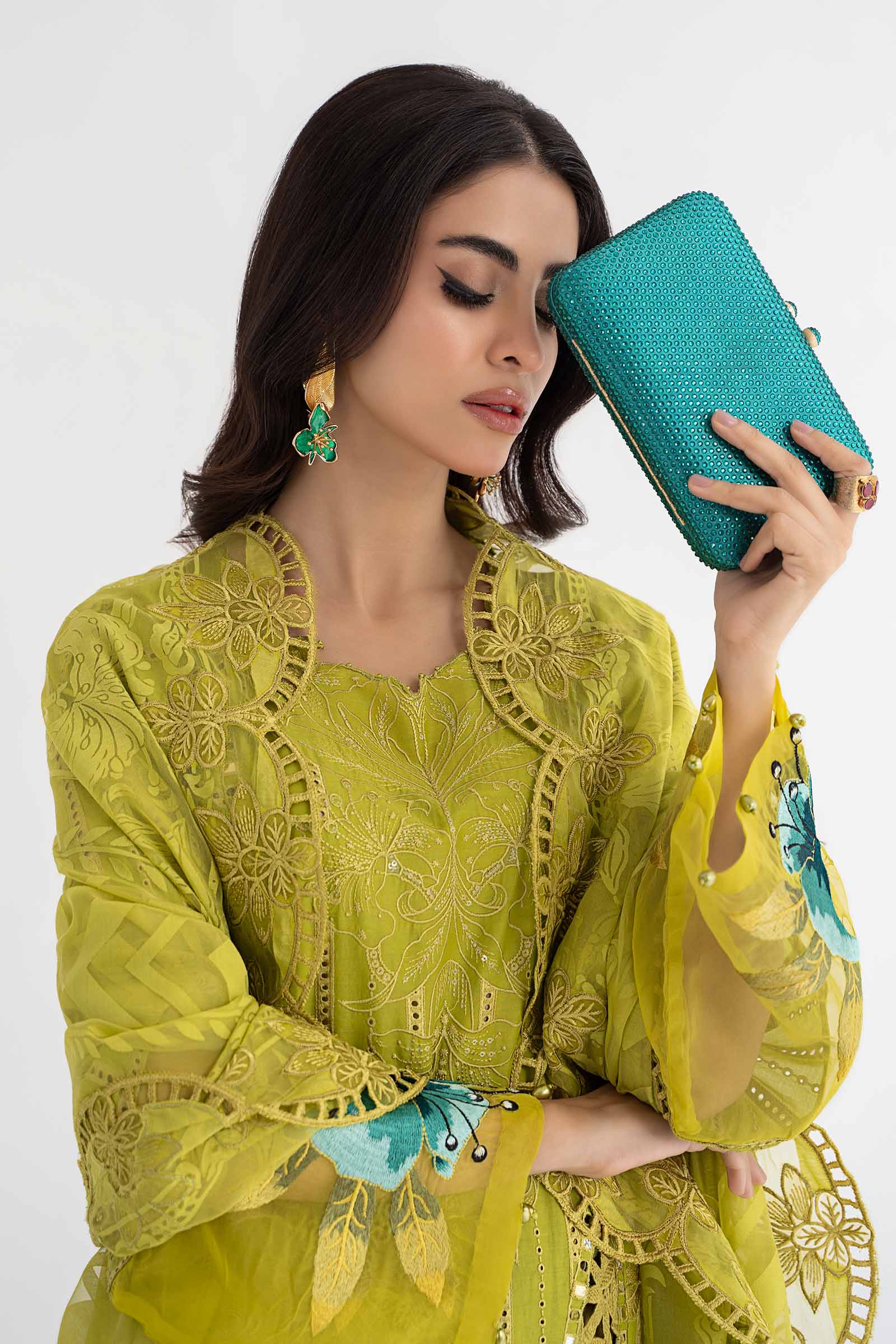 3 Piece Embroidered Lawn Suit | DS-2408-A
