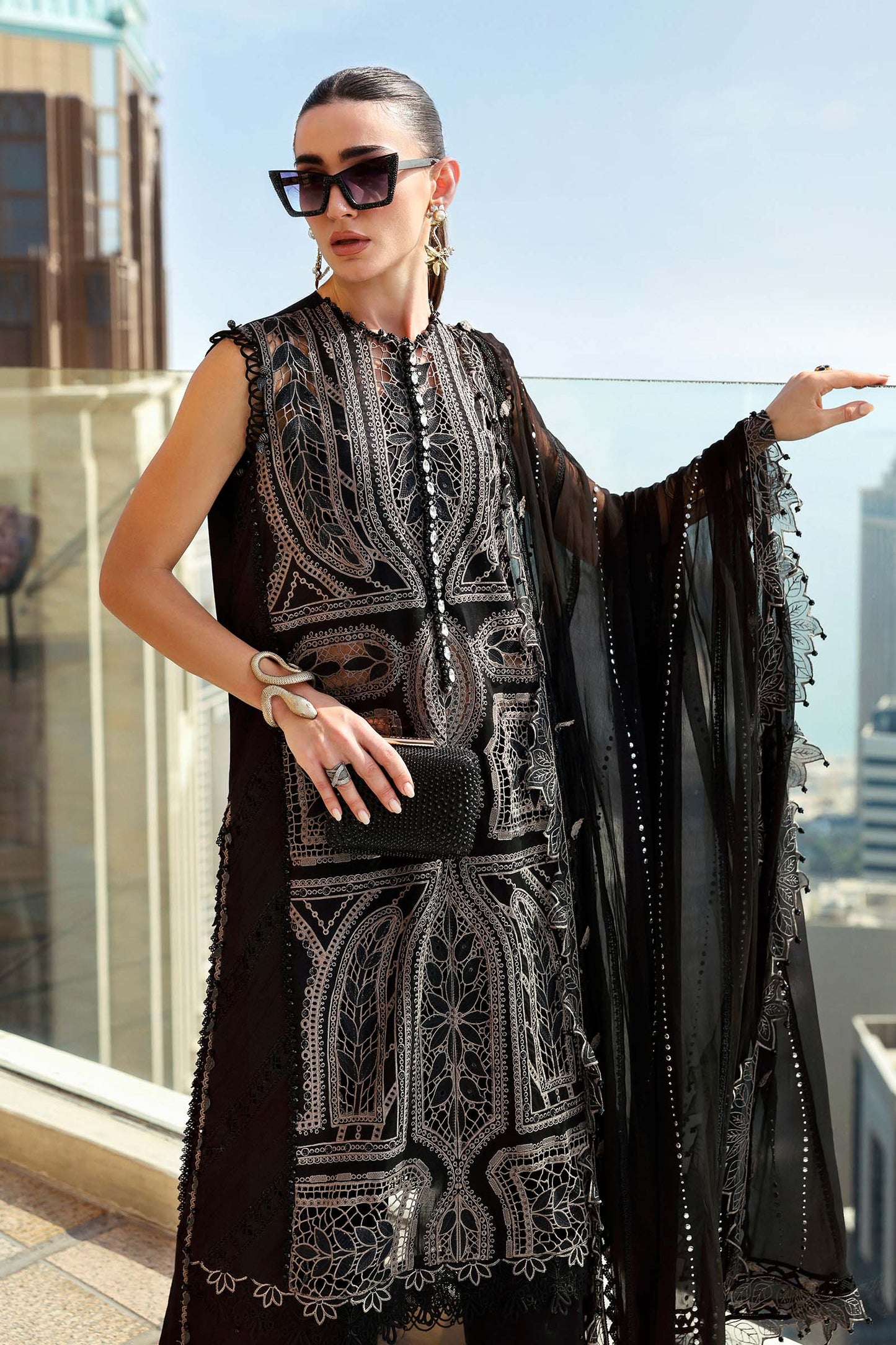 3 Piece Unstitched Embroidered Lawn Suit