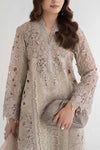 3 Piece Embroidered Dobby Lawn Suit | DS-2409-A