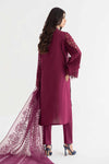 3 Piece Embroidered Dobby Lawn Suit | DS-2409-B
