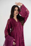 3 Piece Embroidered Dobby Lawn Suit | DS-2409-B