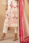 3 Piece Embroidered Jacquard Lawn Suit