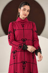 2 Piece Embroidered Dobby Linen Suit