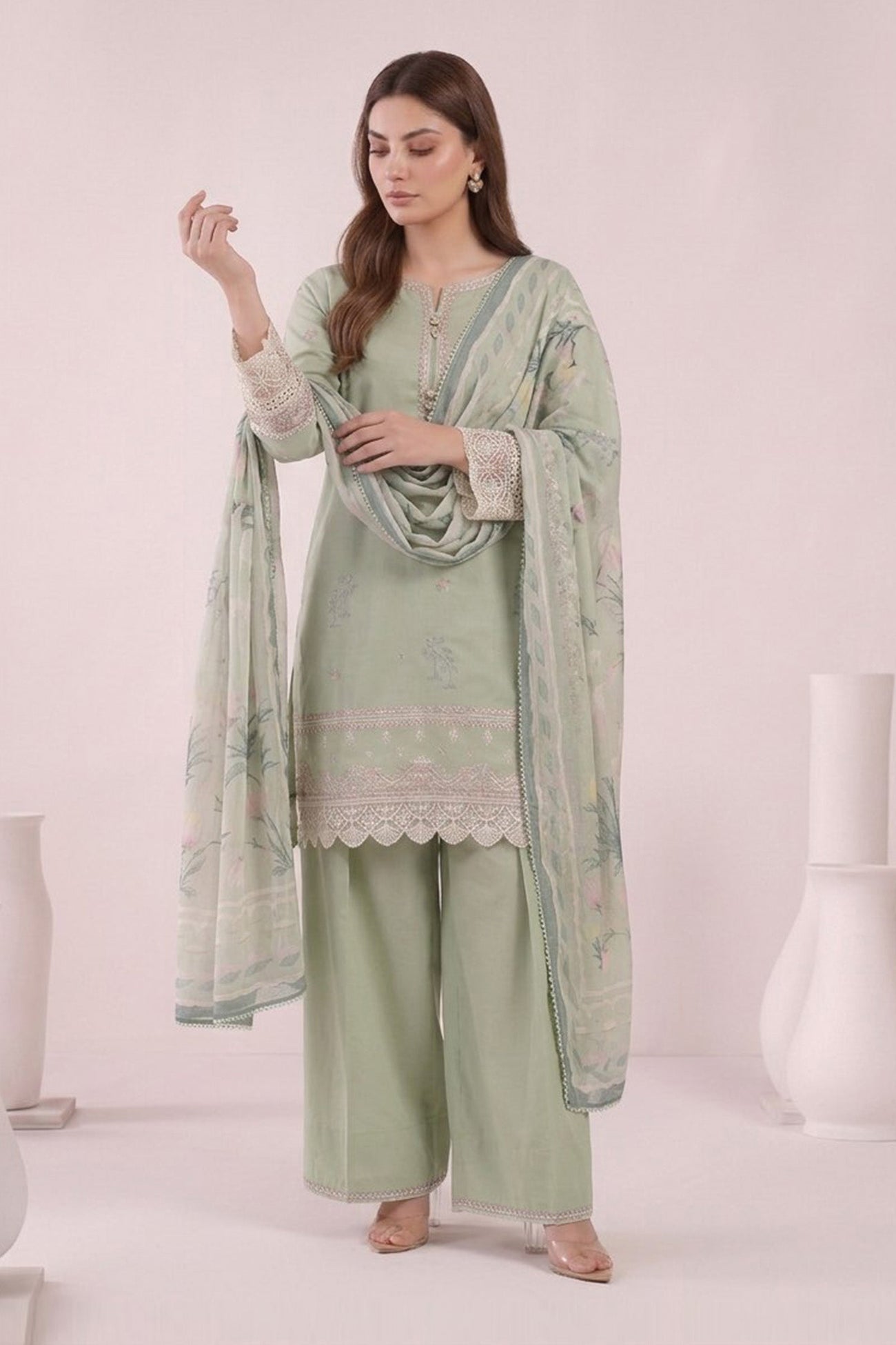 3 Piece Embroidered Lawn Suit
