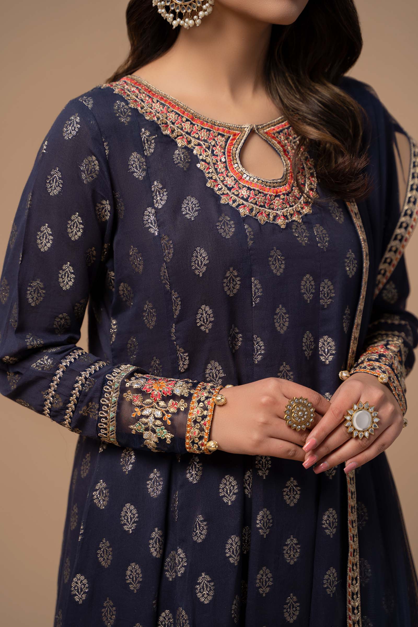 3 Piece Embroidered Suit