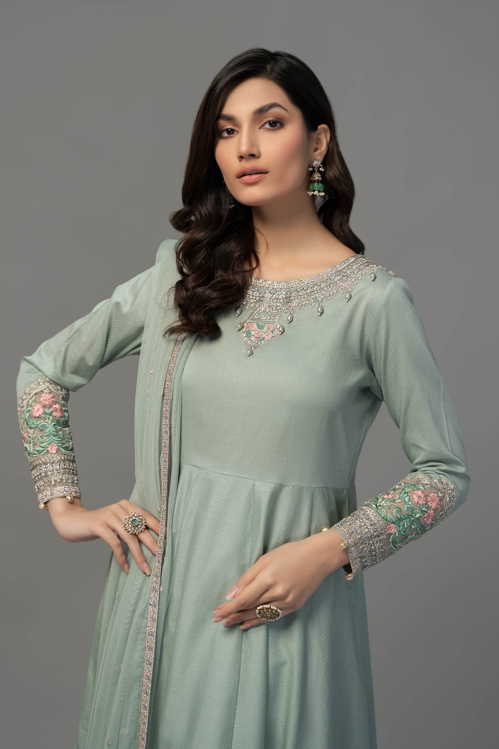 3 Piece Embroidered Suit