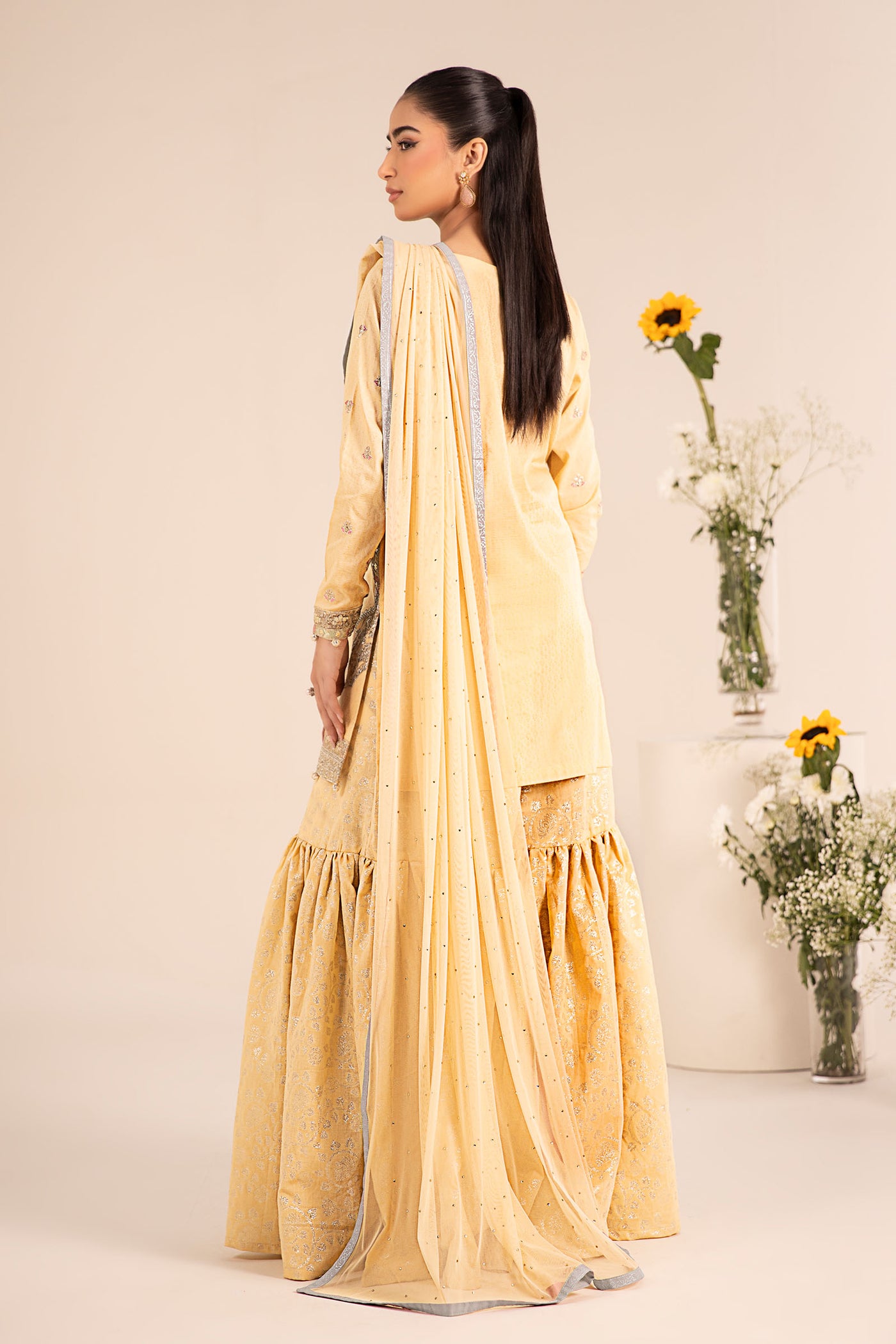 3 Piece Embroidered Dobby Lawn Suit