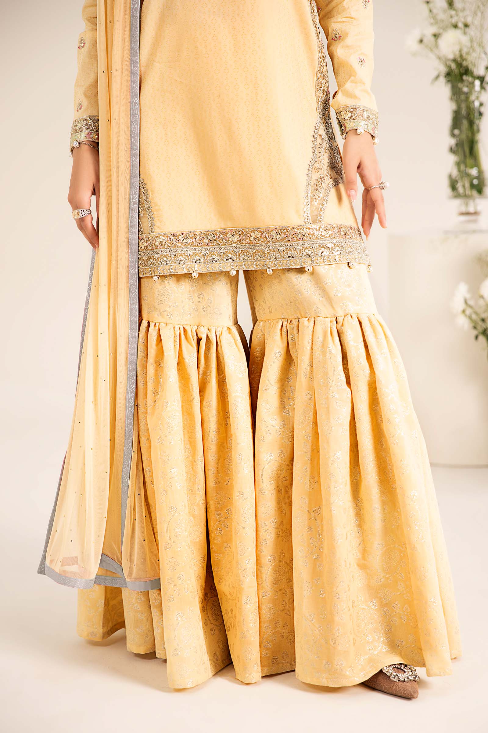3 Piece Embroidered Dobby Lawn Suit