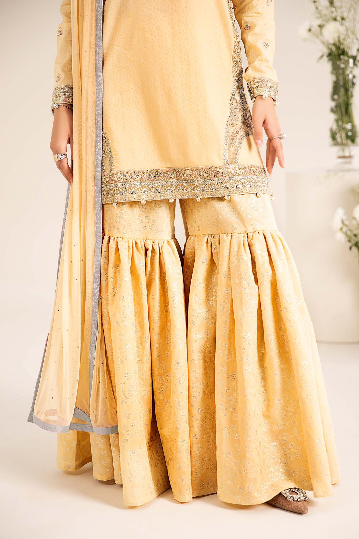 3 Piece Embroidered Dobby Lawn Suit