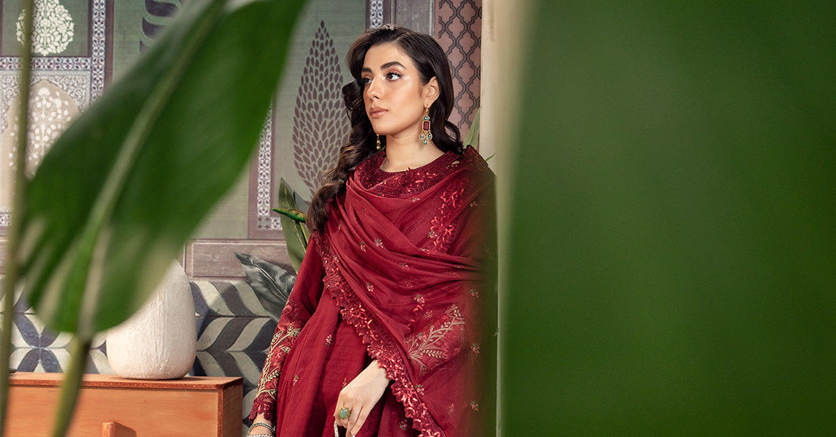 3 Piece Embroidered Dobby Lawn Suit