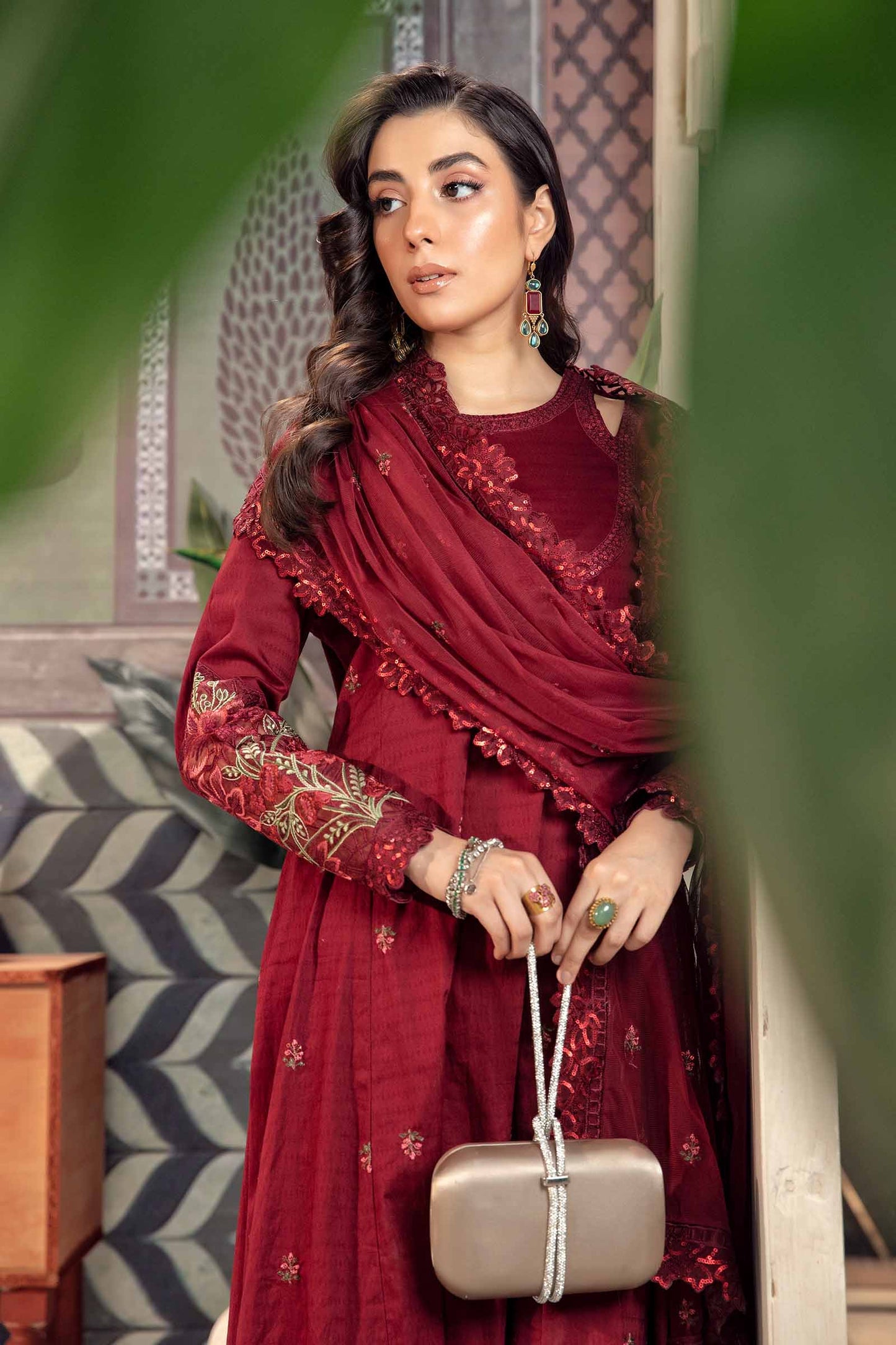 3 Piece Embroidered Dobby Lawn Suit