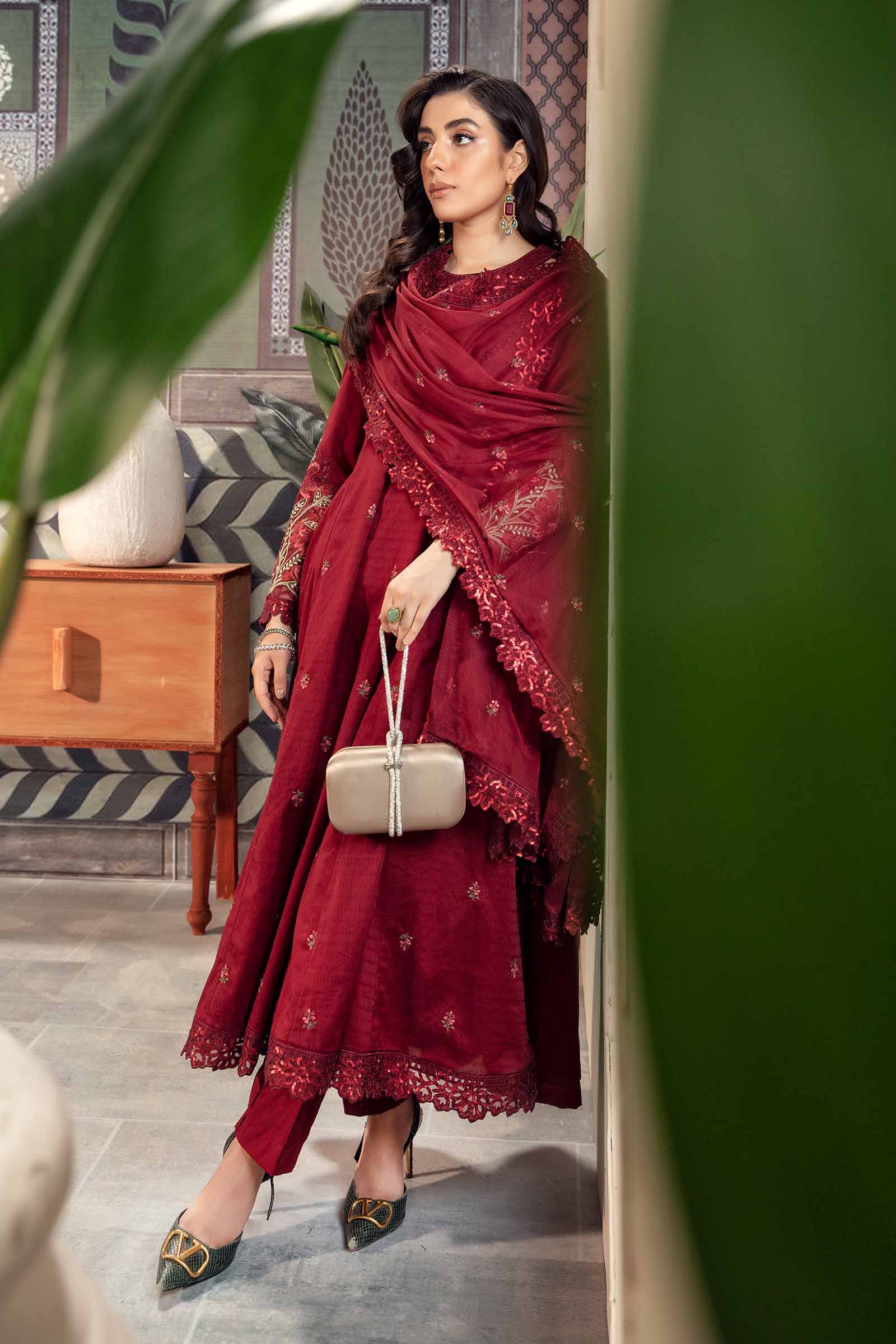 3 Piece Embroidered Dobby Lawn Suit