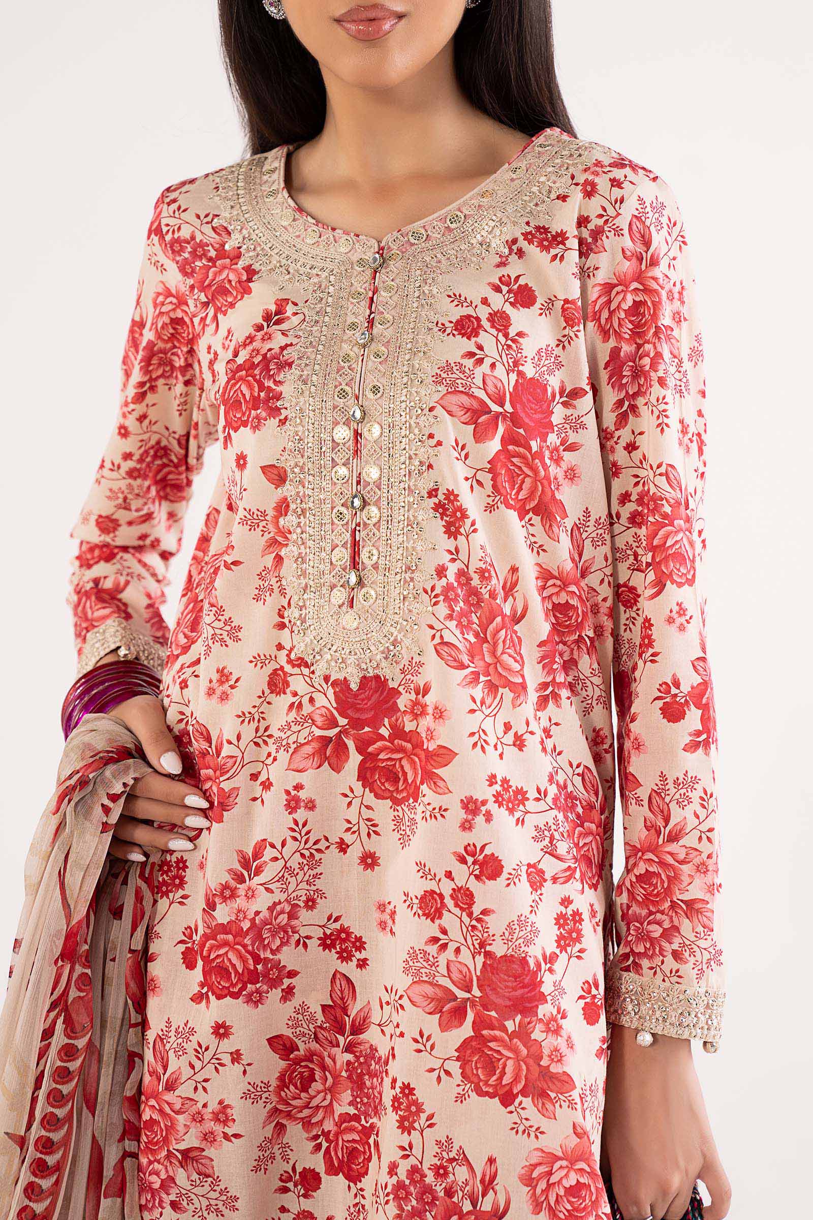 3 Piece Embroidered Lawn Suit