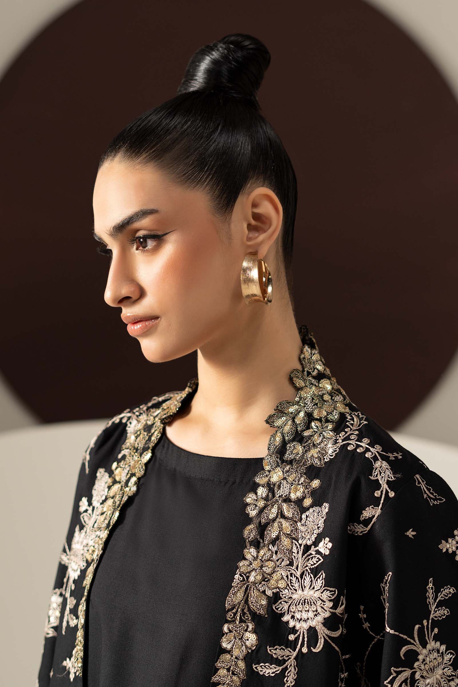 2 Piece Embroidered Linen Suit