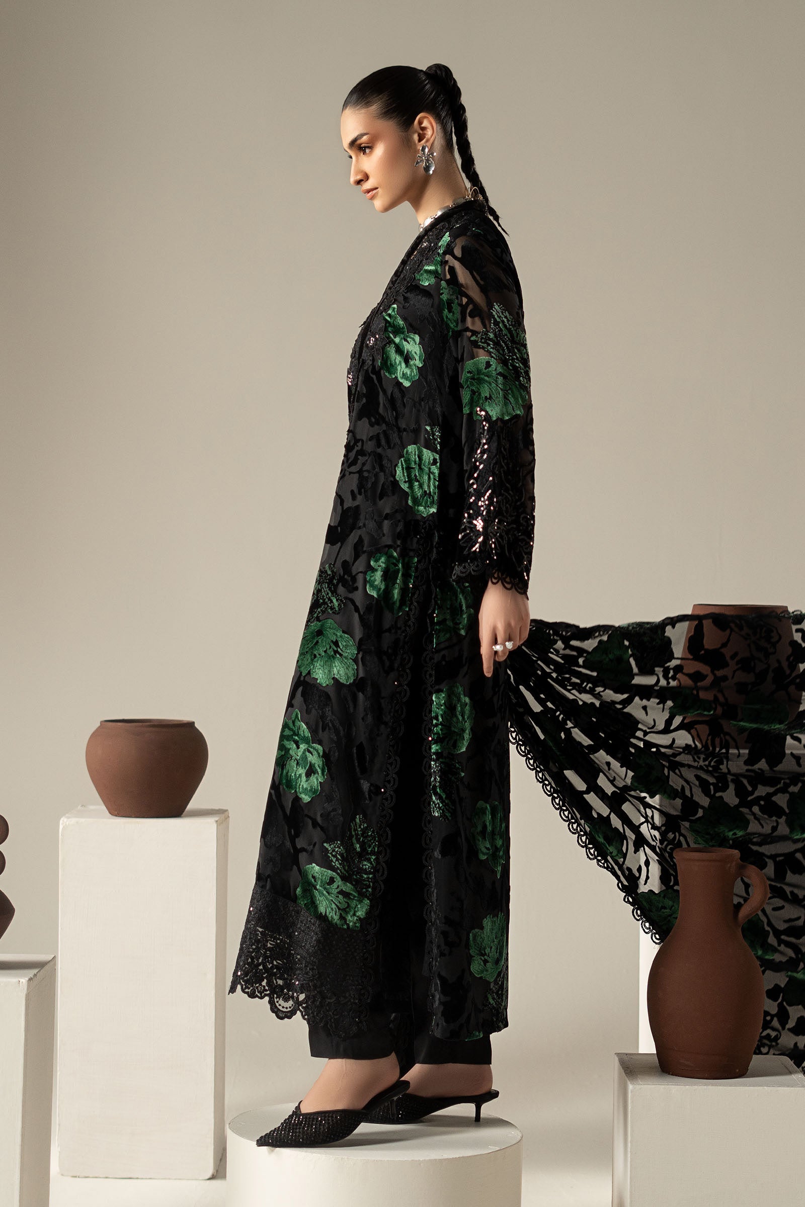 3 Piece Embroidered Palachi Suit