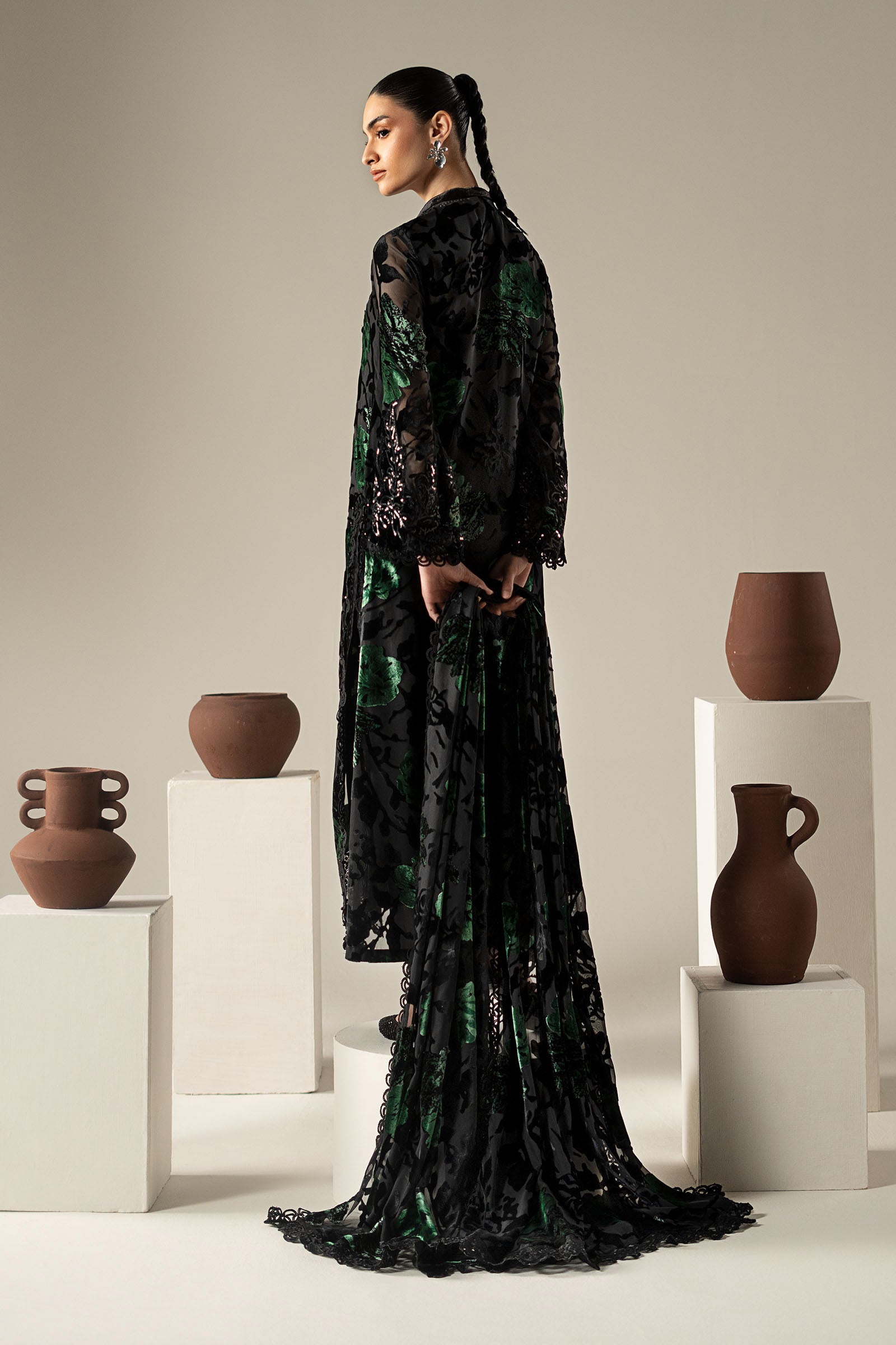 3 Piece Embroidered Palachi Suit