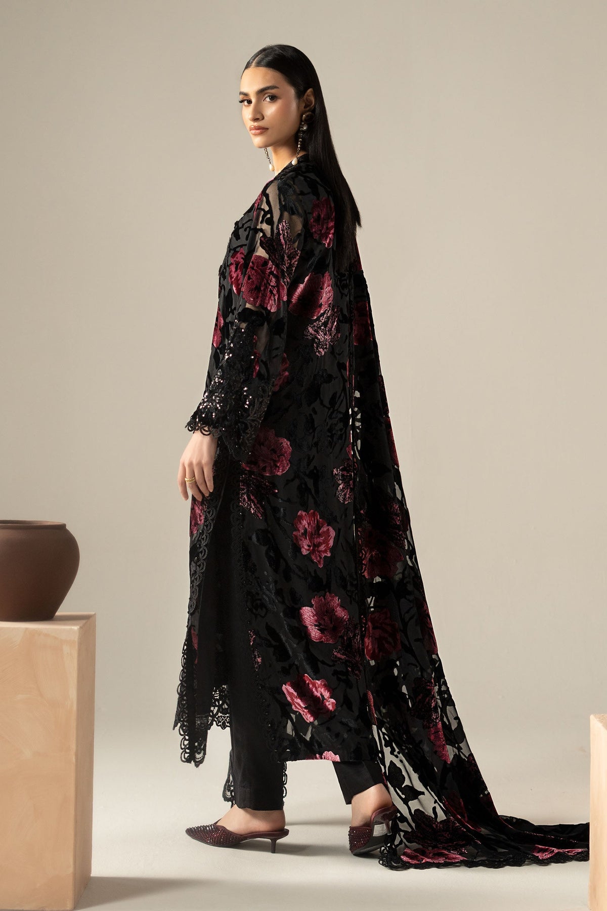3 Piece Embroidered Palachi Suit