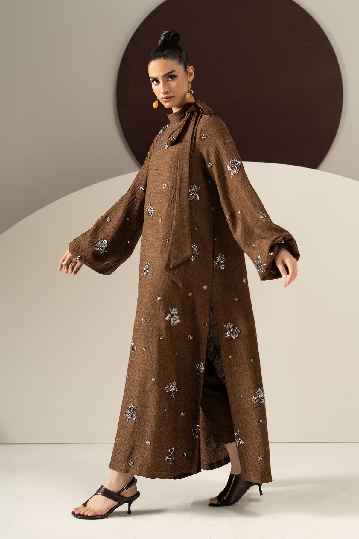 Embroidered Tropical Slub Khaddar Shirt