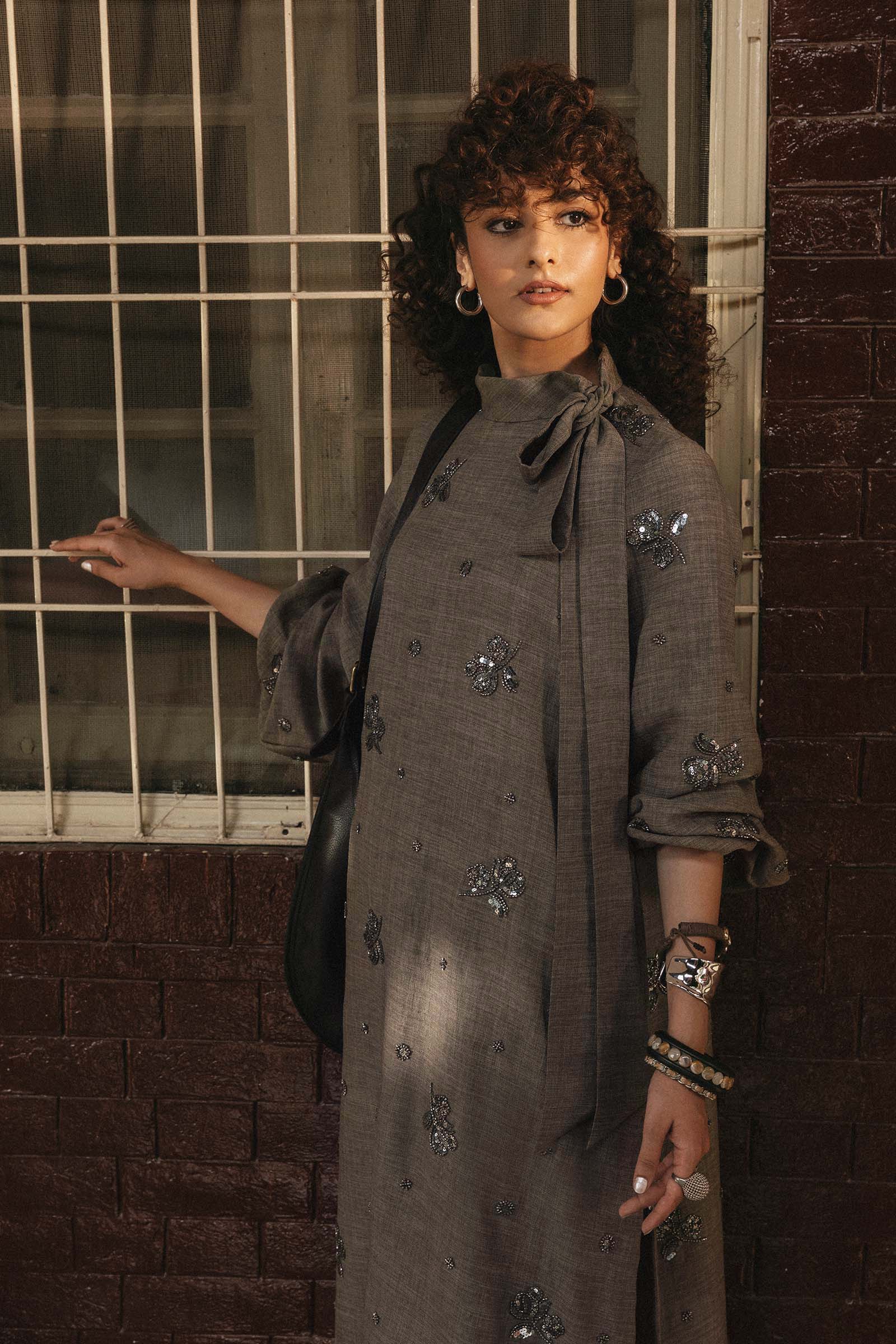 1 Piece Embroidered Tropical Slub Khaddar Shirt