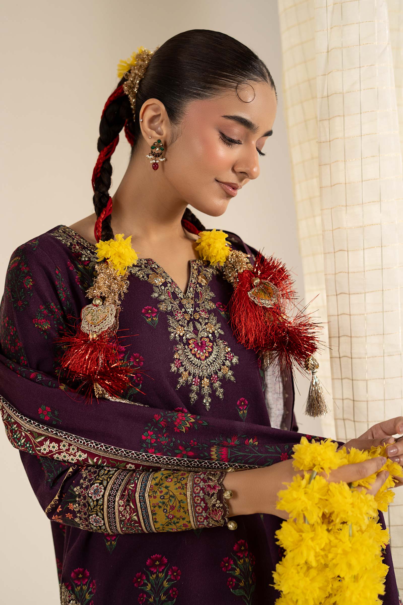 3 Piece Embroidered Khaddar Suit