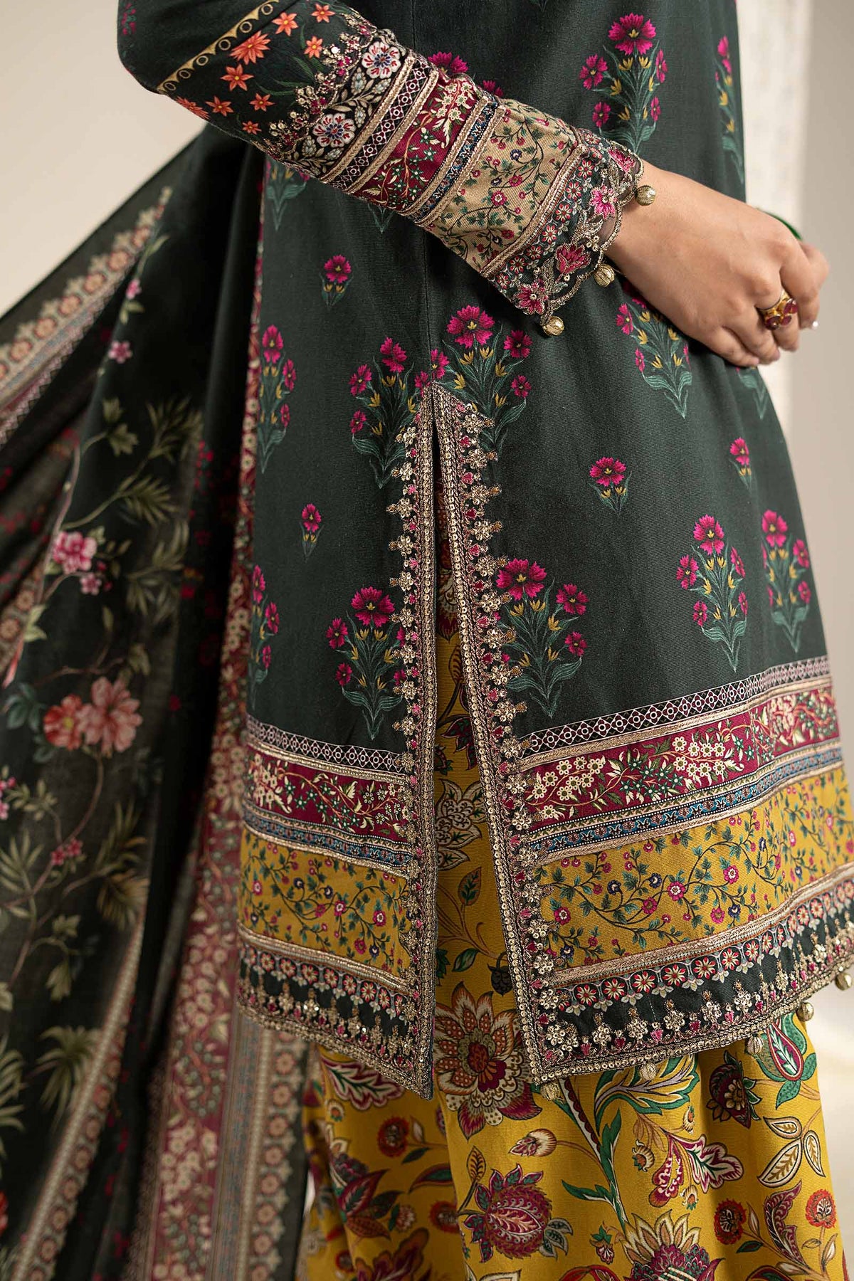 3 Piece Embroidered Khaddar Suit