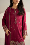 3 Piece Embroidered Dobby Linen Suit
