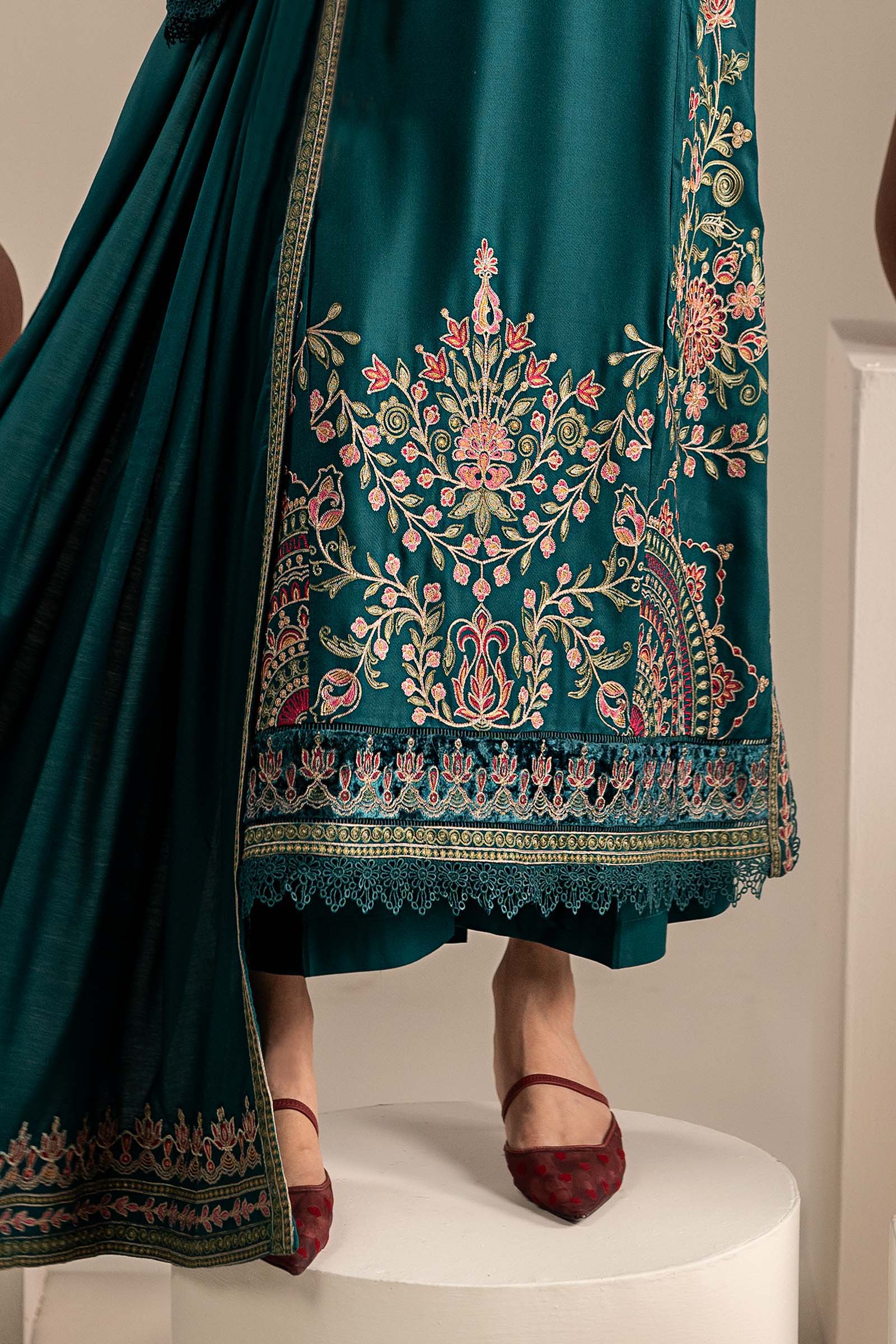 3 Piece Embroidered Marina Twill Suit