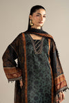 3 Piece Embroidered Raw Silk Suit