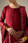 3 Piece Embroidered Linen Suit