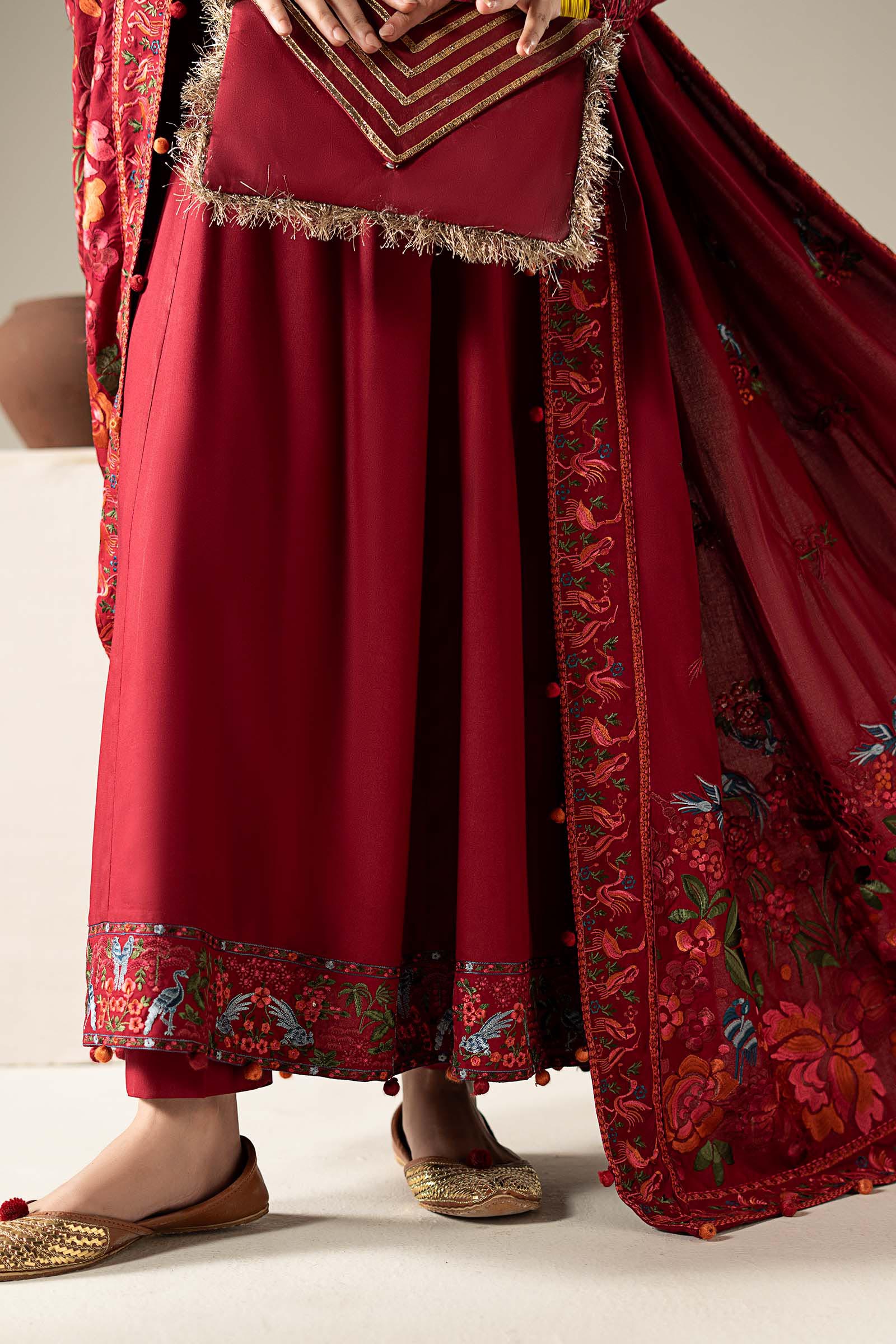 3 Piece Embroidered Linen Suit