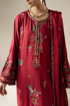 3 Piece Embroidered Linen Suit