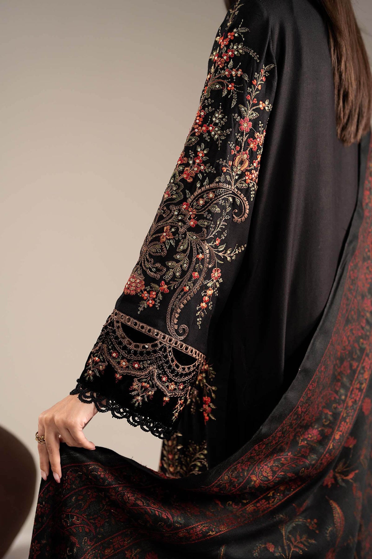 3 Piece Embroidered Marina Twill Suit