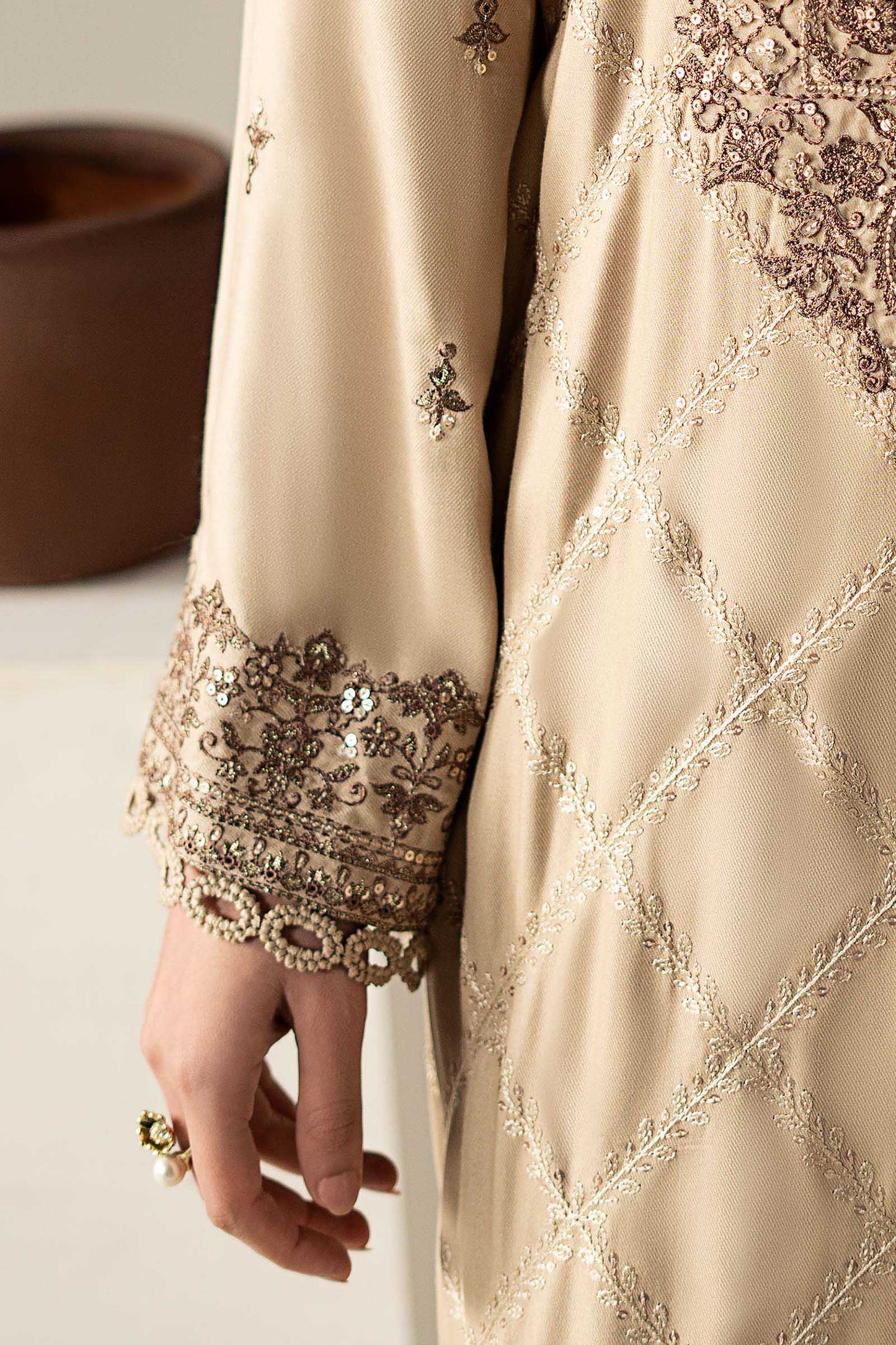3 Piece Embroidered Marina Twill Suit