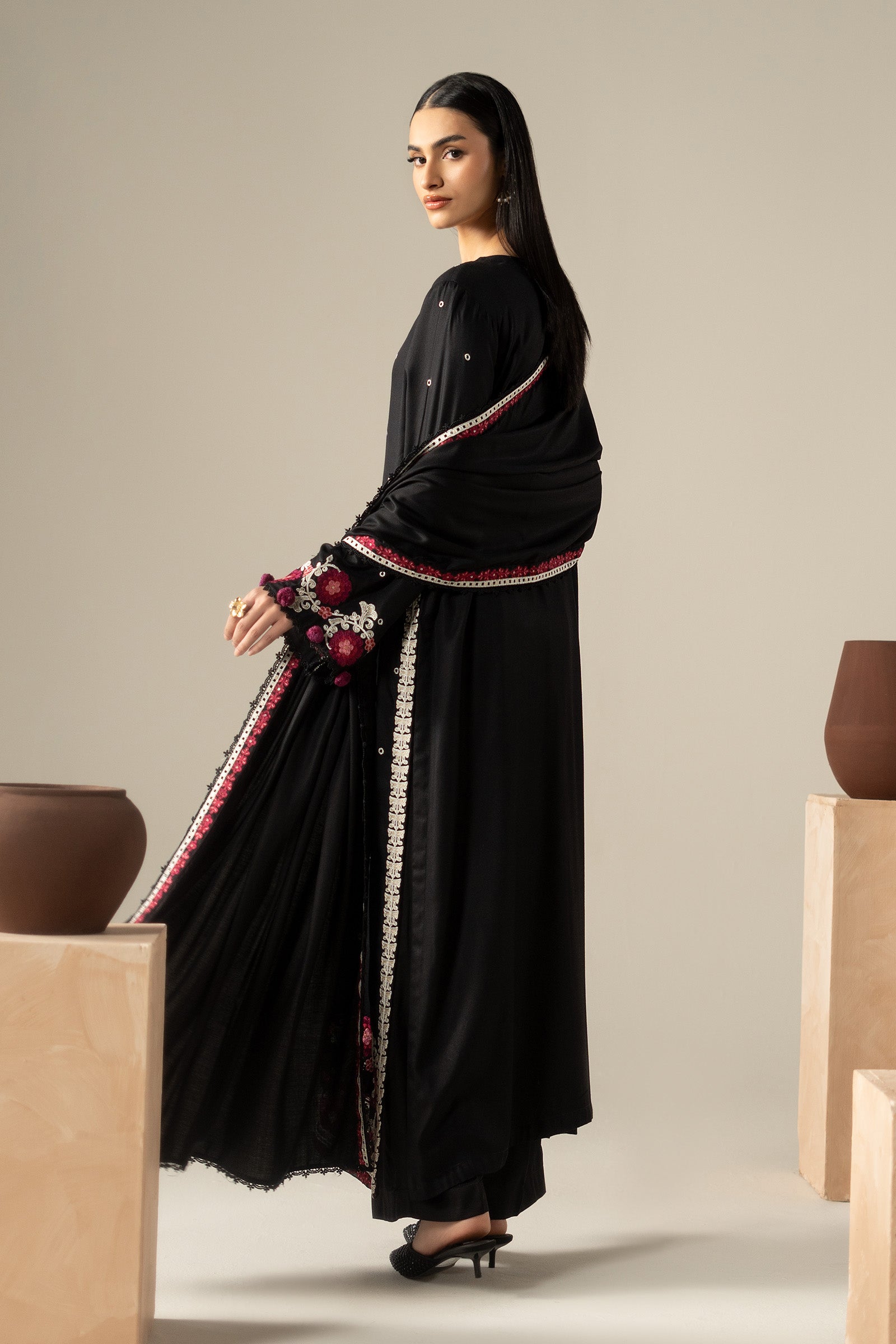 3 Piece Embroidered Marina Twill Suit