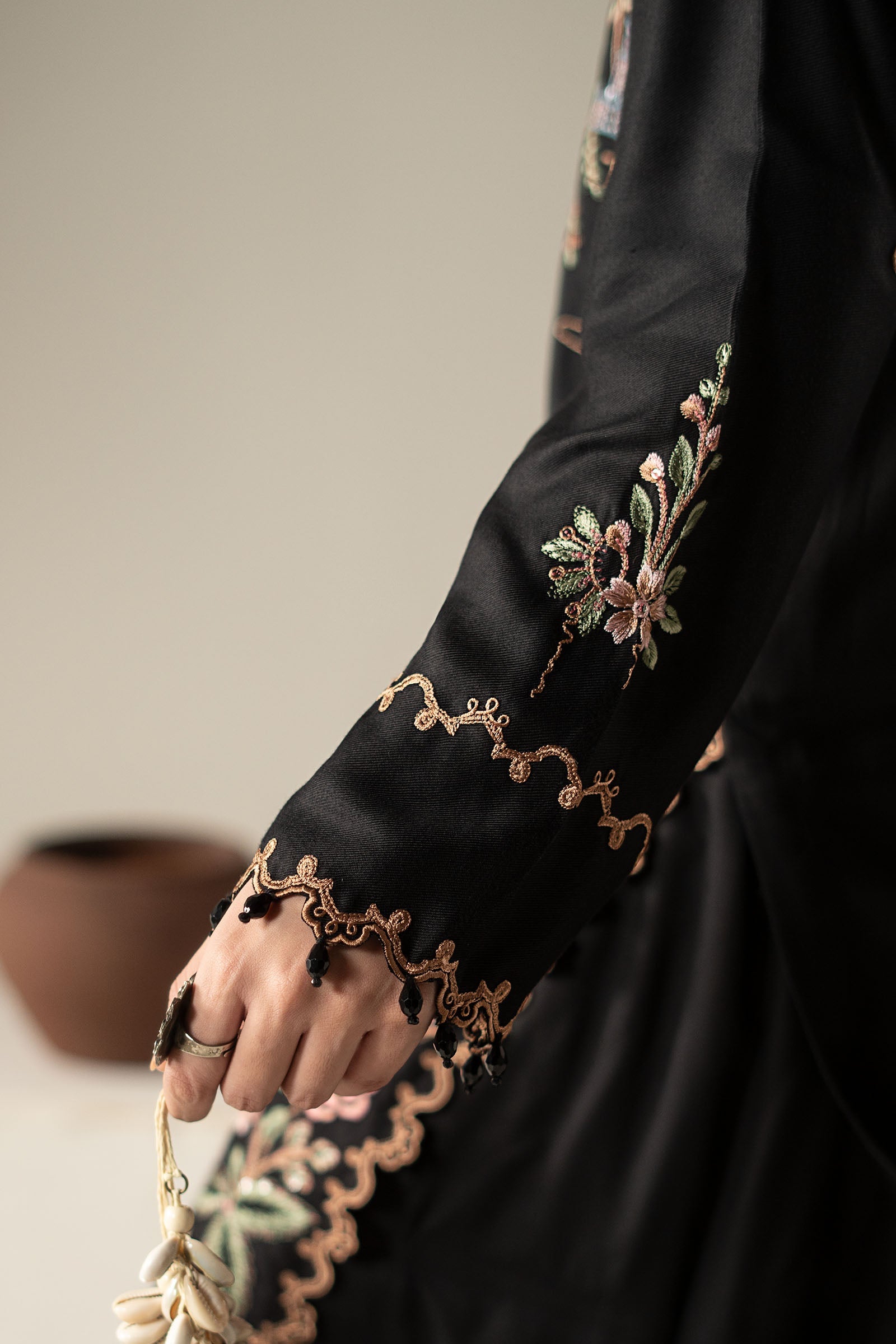 3 Piece Embroidered Marina Twill Suit