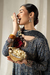 3 Piece Embroidered Raw Silk Suit