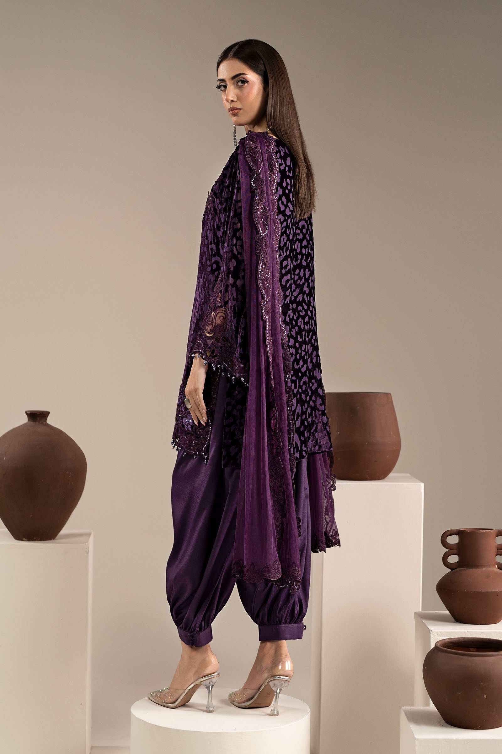 3 Piece Embroidered Palachi Suit