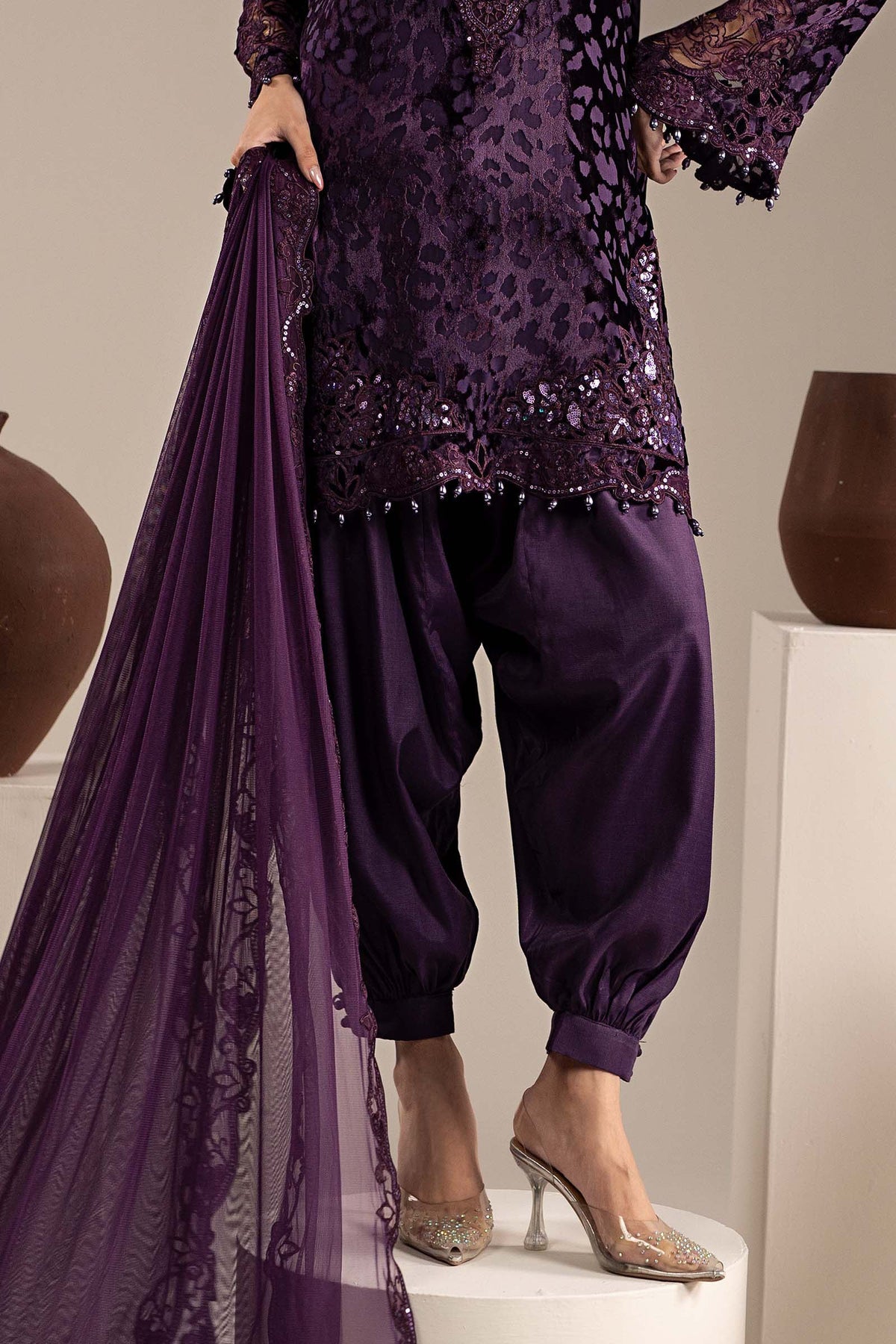 3 Piece Embroidered Palachi Suit