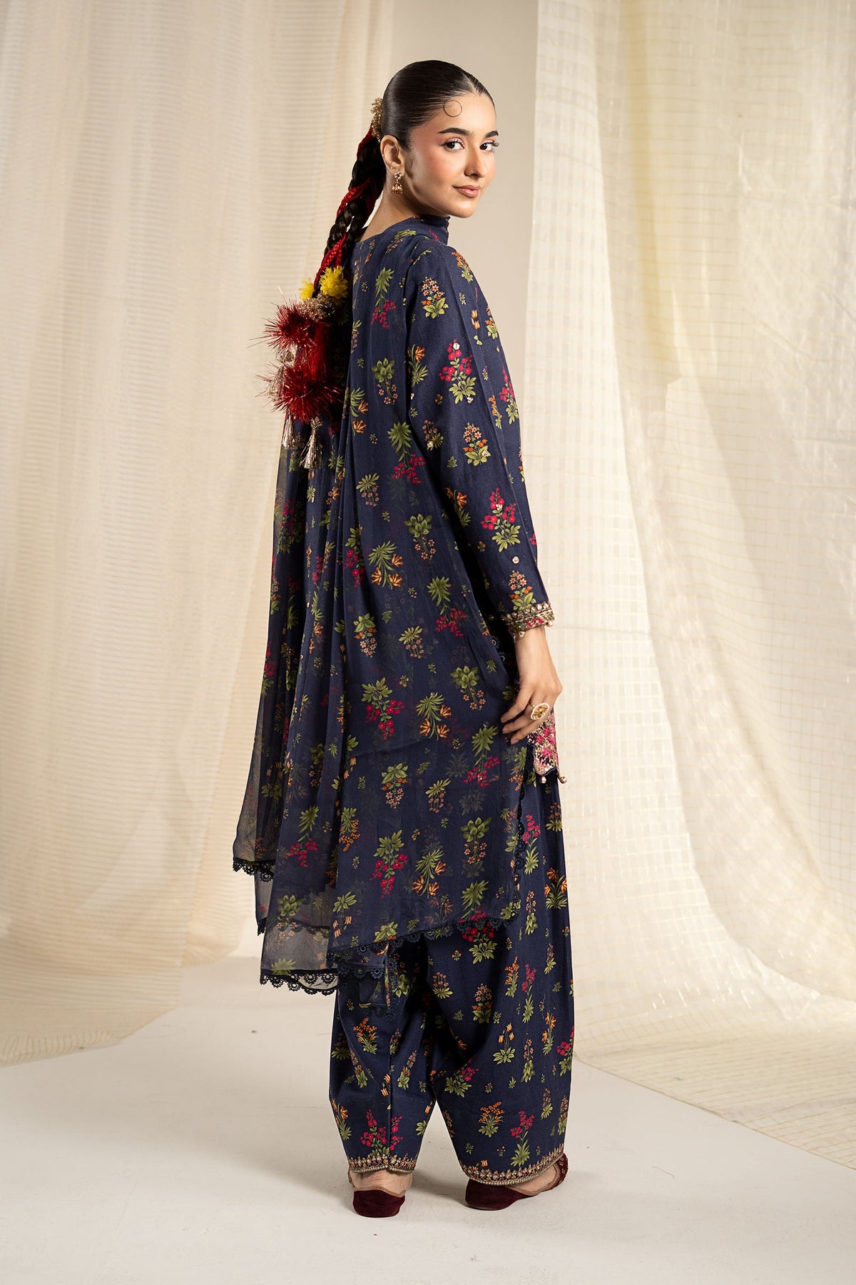 3 Piece Embroidered Khaddar Suit