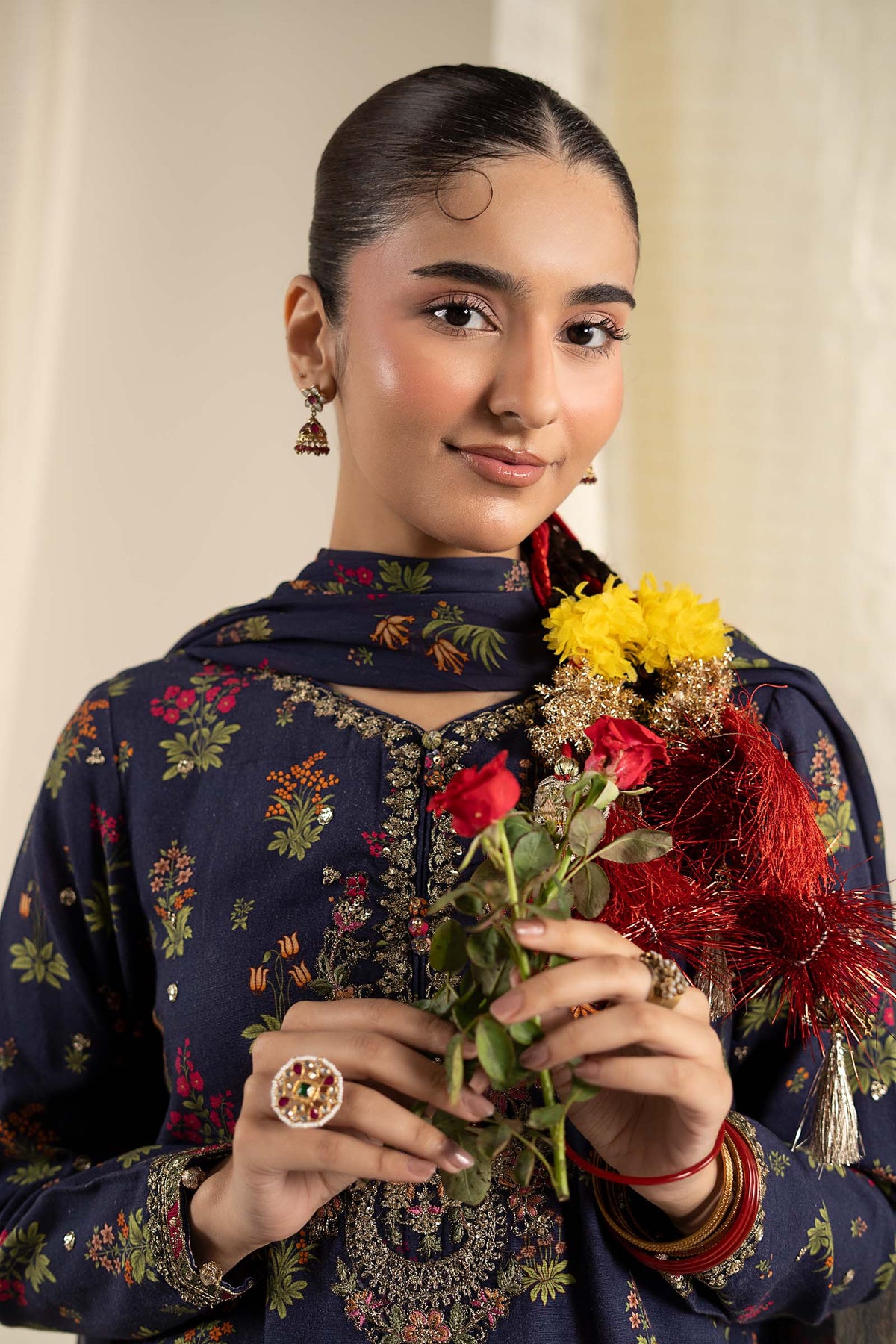 3 Piece Embroidered Khaddar Suit