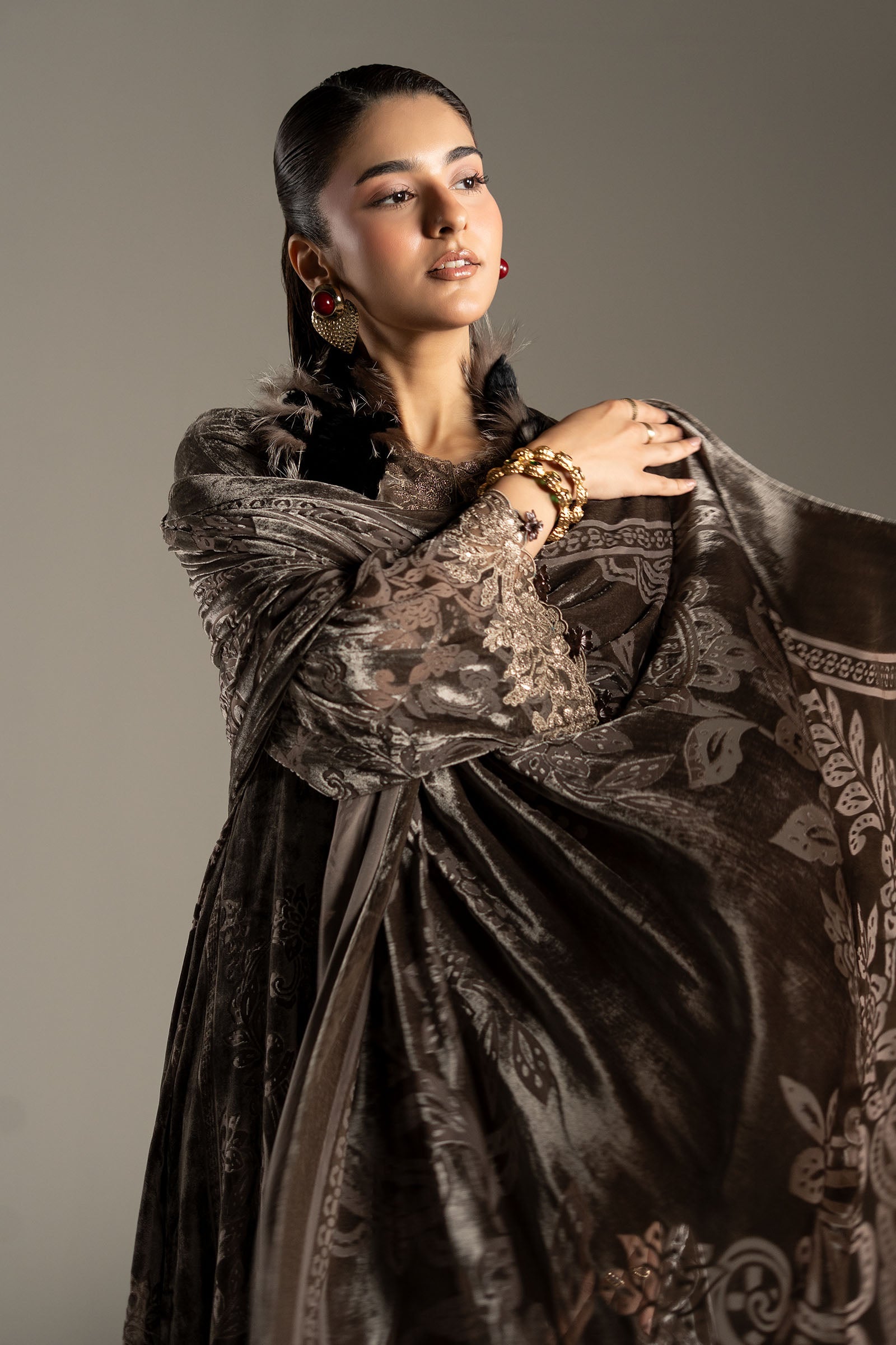 3 Piece Embroidered Palachi Suit