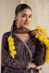 3 Piece Embroidered Raw Silk Suit