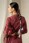 3 Piece Embroidered Raw Silk Suit
