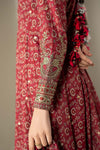 3 Piece Embroidered Raw Silk Suit