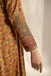 3 Piece Embroidered Raw Silk Suit